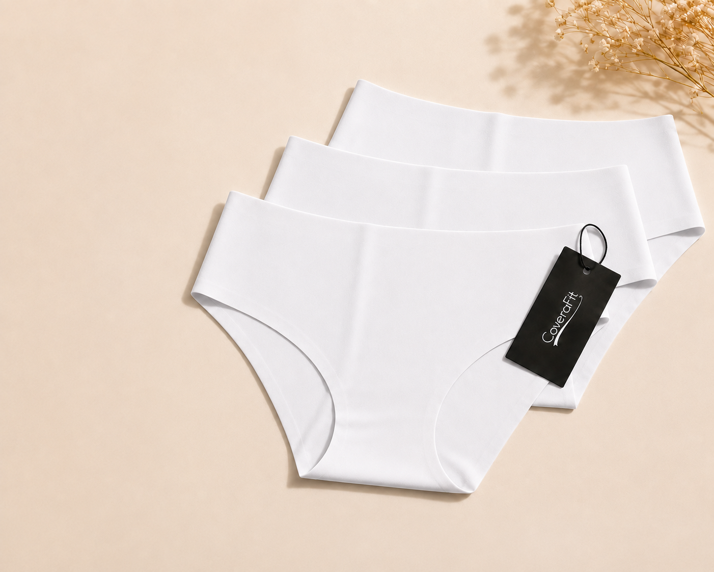 Women's Seamless Bikini Underwear- Trio (3-pack/all white)