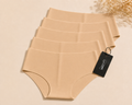 Women's Seamless Bikini Underwear- Bundle (5-pack/all beige)