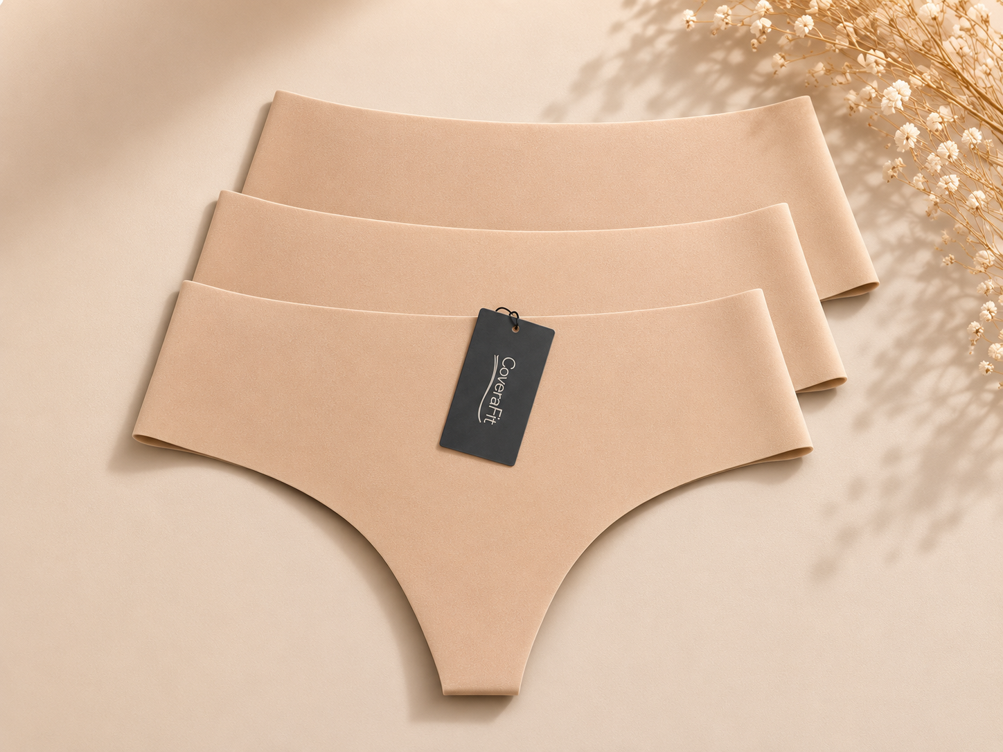 Women's Seamless Hipster Underwear- Trio (3-pack/all beige)