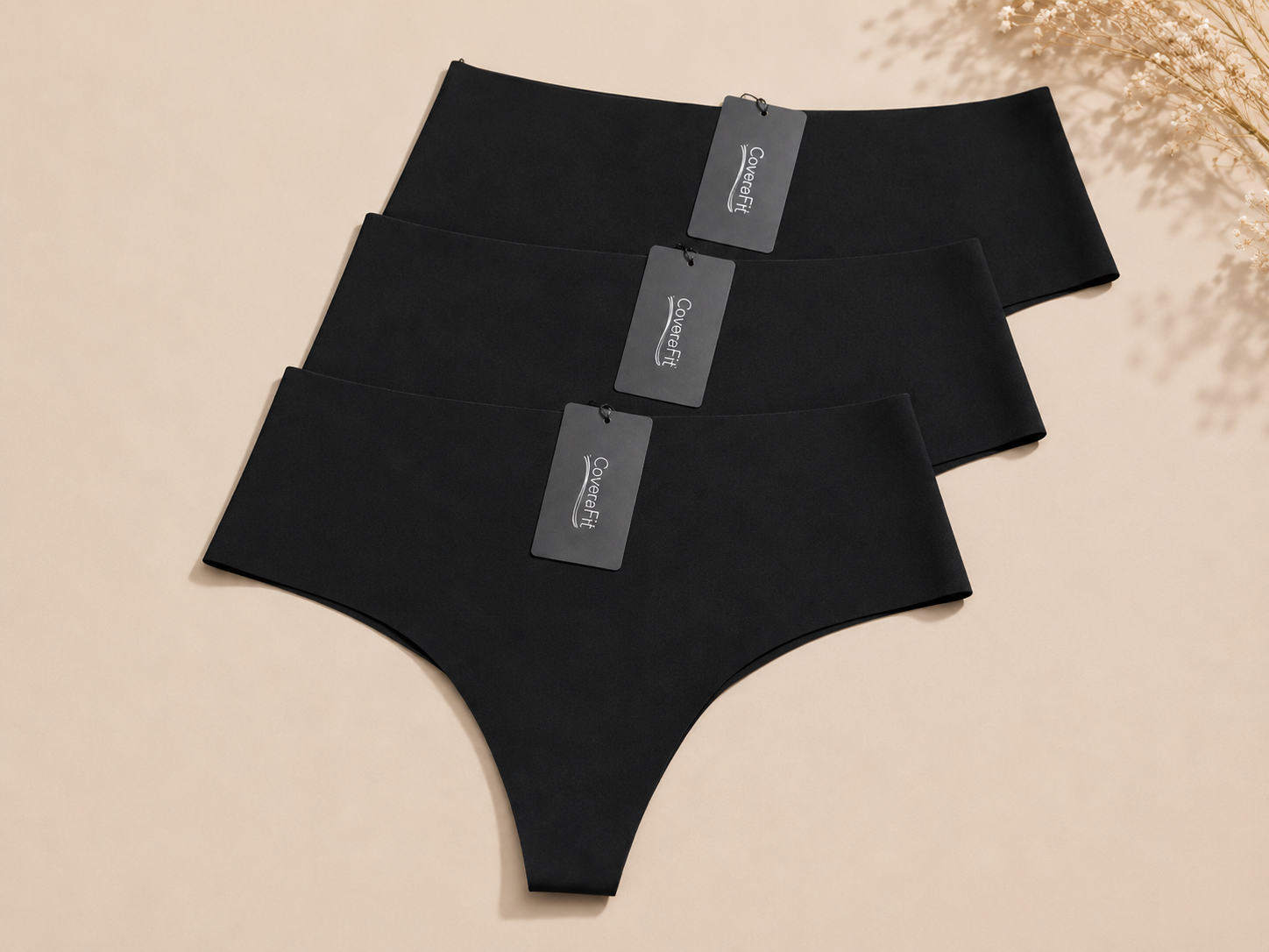 Women's Seamless Hipster Underwear- Trio (3-pack/all black)